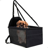 Assento Cadeirinha Para Transporte De Pets Cor Preto Impermeável Confortável E Dobrável Suporta Até 15kg Marca Lorben