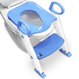 Assento Infantil Escadinha Redutor Vaso Sanitário Lorben Cor Azul Sem Estampa