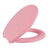 Assento Privada Almofadado Oval Tampa Vaso Sanitário Cores Astra Cor Rosa