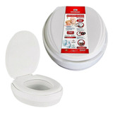 Assento Sanit Elevado Oval 13 5cm Almofada Com Tampa Mebuki