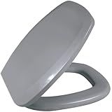 Assento Sanitário Cinza Claro Almofadada Retangular Thema