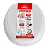 Assento Tampa Vaso Oval Branco Elevado Almofadado 7 5cm