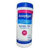 Asseptgel Lenços Umedecidos Antissépticos Álcool 70 
