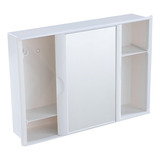 Astra A23 Armário Com Espelho Porta De Correr Banheiro 46 X 32 Cm Móvel Cor Branco