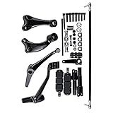 Astra Depot Apoios Para Os Pés Black Forward Controls Compatíveis Com Harley Davidson Sportster 883 1200 Xl Forty Eight 2004-2013