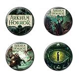 Ata Boy Arkham Horror Board Game Box Covers Conjunto De Quatro Botões Colecionáveis De 3 5 Cm Metal Sem Pedra Preciosa