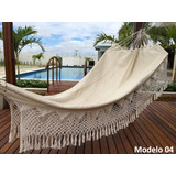 Atacadão Textil Rede De Dormir Descanso Casal Luxo Bucho De Boi Reforçada Cor Crua