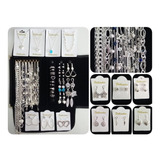 Atacado Semi Joias Kit 25 Peças Completo Folheados A Prata