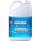 AtCllor Algicida Manutenção De Piscina Previne água Verde Líquido 5 Litros Azul Claro