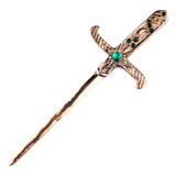 Athame Adaga Cobre Velho Pedra Verde 19 Cm Metal