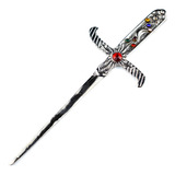 Athame Adaga Prata Pedra Colorida 19 Cm Metal