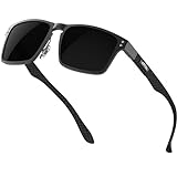 ATTCL Óculos De Sol Masculino Retangular Fibra De Carbono Para Homens Polarizados Proteção UV 8999 Black Not Mirrored Medium
