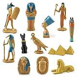 Atyhao Estatuetas Do Egito Antigo Ornamentos Em Miniatura 12 Peças Conjunto De Estatuetas De Deusa Egípcio Antigo Egípcio Conjunto De Estátuas Em Miniatura De PVC Conjunto De Decorações De Festa Egípcia Suprimentos BL 1136 Egito Antigo 