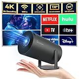 Aubor Mini Projetor Compatível Com Projetor Portátil Inteligente 1080P Com WiFi 5G E Bluetooth 10000 Lúmenes Correção Automática De Pedra Chave Som Premium 360 Projetor De Vídeo