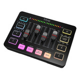 Audio Mixer Streaming 4 Canais Rgb Fifine Gaming Ampligame