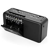 Audiobox RXC 15RBT Leitor De Fitas Cassete Recarregável Com Bluetooth Rádio AM FM SW USB E Entrada AUX Boombox Portátil Vintage