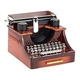 AUEAR Caixa De Música Vintage Para Máquina De Escrever Com Gaveta Relógio Para Decoração De Escritório Doméstico