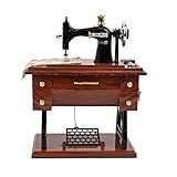 AUEAR Mini Caixa De Música Vintage Para Máquina De Costura Estatueta De Decoração De Mesa