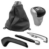 AUGREX Conjunto De Manípulos De Câmbio Manual De 5 Velocidades Com Bota De Couro Para Honda Civic 2006 2007 2008 2009 2010 2011 Substitui 54102 SNA A01 54102 SNA A02