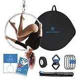 Aum Active Argola Aérea De 90 Cm 95 Cm Conjunto De Argola De Lira De Ponto único Com Equipamento De Argola Aérea Inclui Bolsa De Armazenamento Mosquetões Giro Estupor Aéreo E Fita Para Iniciantes