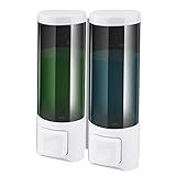 AUMIO Dispensador De Xampu Para Chuveiro De Parede Dispensador De Sabão Dispensador De Xampu E Condicionador 1x250ml Montagem Na Parede Banheiro Sem Pregos Casa Cozinha Hotel Restaurante Branco