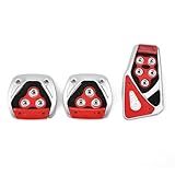 AuMoHall Kit De 3 Peças Antiderrapantes De Pedal De Carro Capa De Pedal De Freio De Transmissão Manual Capa De Pedal De Gás Pedais De Embreagem Pedais De Reposição Interior De Carro Acessórios