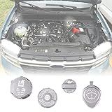 Aunginsy Conjunto De Tampas De Enchimento De óleo De Motor De Carro Compatível Com Ford Maverick 2022 2023 De Liga De Alumínio Para Carro Tampa De Enchimento De óleo De Motor Tampa Do Radiador 