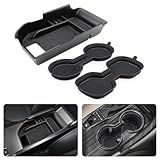 Auovo Bandeja De Console Central 3D Porta Copos De Inserção Compatível Com Toyota Camry XLE XSE 2018 2024 E Camry LE SE 2020 2024 Com Duas Portas USB Acessórios Organizador De Console De Apoio De
