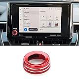 Auovo Capa De Botão De Rádio Compatível Com Acessórios Toyota Corolla Hatchback 2025 2024 2023 Corolla Sedan Híbrido Corolla Cross GR Corolla Volume Tune Audio Control Knob Trim Rings 1 Peça