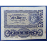 Austria Bela Cédula 10 Kronen 1922 Quase Soberba Antiga