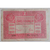 Austria Bela Cédula 2 Kronen 1917 Antiga Oferta