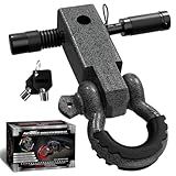 AUTMATCH Recetor De Engate De Manilha De 5 Cm Manilha De Anel D De 1 9 Cm E Pino De Trava De Engate De Reboque De 1 5 Cm Kit De Receptor Resistente De Resistência à Ruptura De 20 4 Kg Para