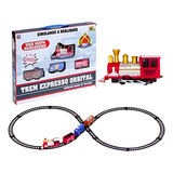 Auto Pista Trilho Trem Elétrico Express Locomotiva Ferrorama
