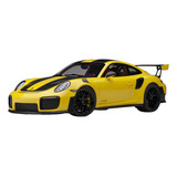 Autoart 1 18 Porsche 911 991 2 Gt2 Rs Weissbach 2017 Amarelo