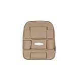 AutoFurnish Organizador De Assento Traseiro De Carro 3D Para Acessórios De Carro Use Como Caixa De Armazenamento Protetor De Assento De Carro Suporte De Garrafa Suporte De Tablet Suporte De Caixa De Lenços Feito De Couro PU Fácil De Limpar E Fácil De Instalar Serve Para Todos Os Carros Bege 