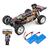 Automodelo Motor Brushless Wltoys 124007 75kmh C 2 Baterias