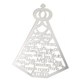 Ave Maria Oração Em Mdf 3mm Branco 30x30 Cm Decoração