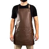Avental Couro Churrasco Avental Churrasco Acabamento Premium