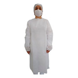 Avental Descartável Tnt C Manga Longa 50gr Kit 05 Unid