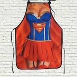 Avental Divertido Personalizado Feminino Supergirl Heroína