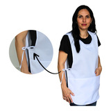 Avental Uniforme 2 Bolsos Copeira Bata Multiuso Baba Jaleco