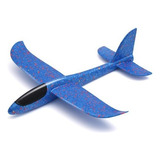 Avião Aeromodelo Avião Planador Espuma 48cm Cor Azul