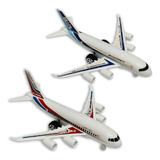 Avião Brinquedo Fricção Jumbo Airbus Plastico Aviãozinho