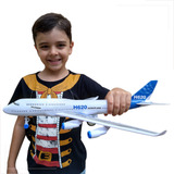 Aviao Brinquedo Meninos Com Luz Som Movimento Fricção Grande