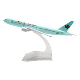 Avião Comercial Airbus Boeing Miniatura De Metal 15cm Cor Air Canada Boeing 777