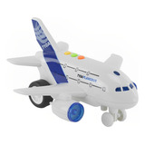 Avião De Brinquedo 710a Com Luz Som E Fricção R3039 Bbr Toys