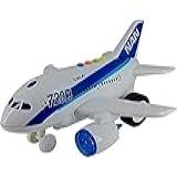 Aviao De Brinquedo Com Luz E Som 1 16 Hélice Gira Movido A Fricção Shiny Toys 000433