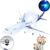 Avião De Brinquedo Fricção Super Rápido Acende Luz Aeroplane