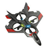Avião De Controle Remoto Para Criança Drone Planador Cor Cinza