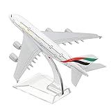 Avião Jato Passageiros Airbus A380 Emirates Miniatura Maquete Escala 1 400 Modelo Metal Suporte Expositor